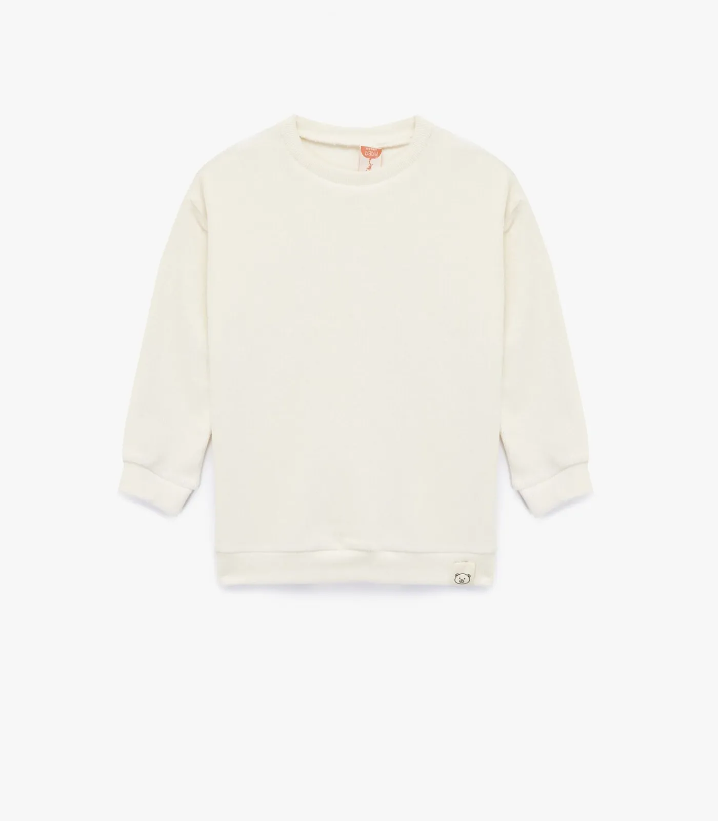 Sale Ecru Babypullover Lang met Ronde Hals Kinderen Truien & Vesten