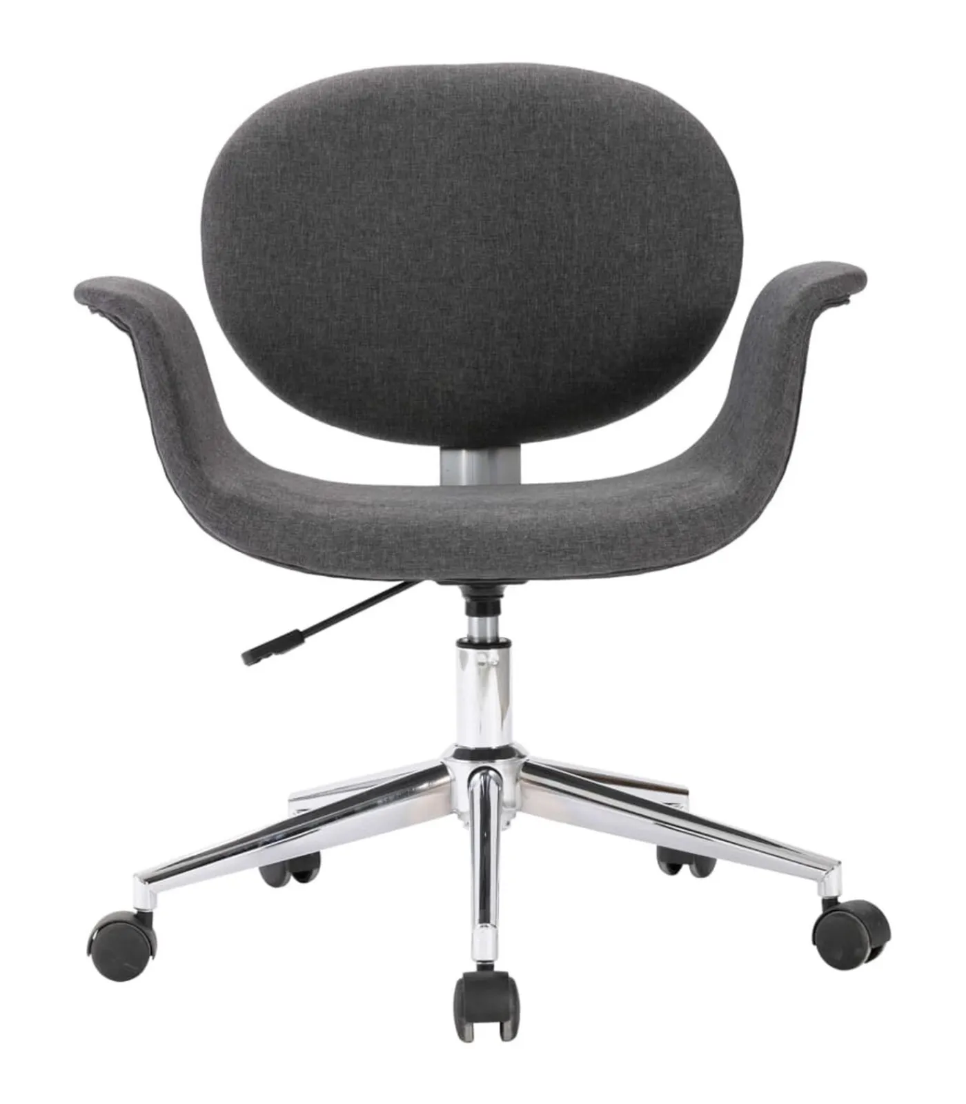 vidaXL Eetkamerstoel draaibaar stof grijs