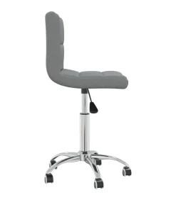 New Eetkamerstoel draaibaar stof lichtgrijs Stoelen