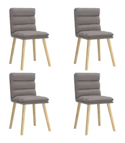 Hot Eetkamerstoelen 4 st draaibaar stof taupe Stoelen