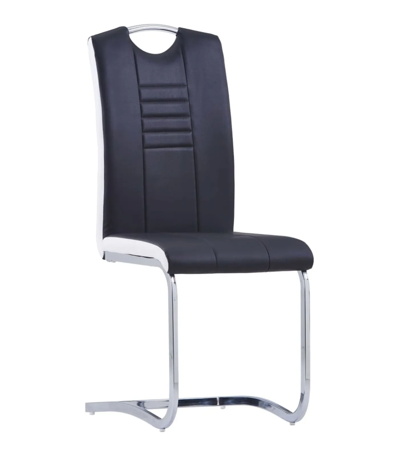 vidaXL Eetkamerstoelen 6 st kunstleer zwart