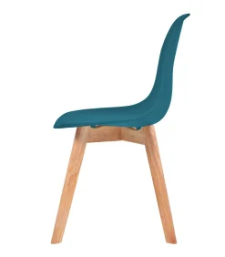 Eetkamerstoelen 4 st kunststof turquoise Stoelen
