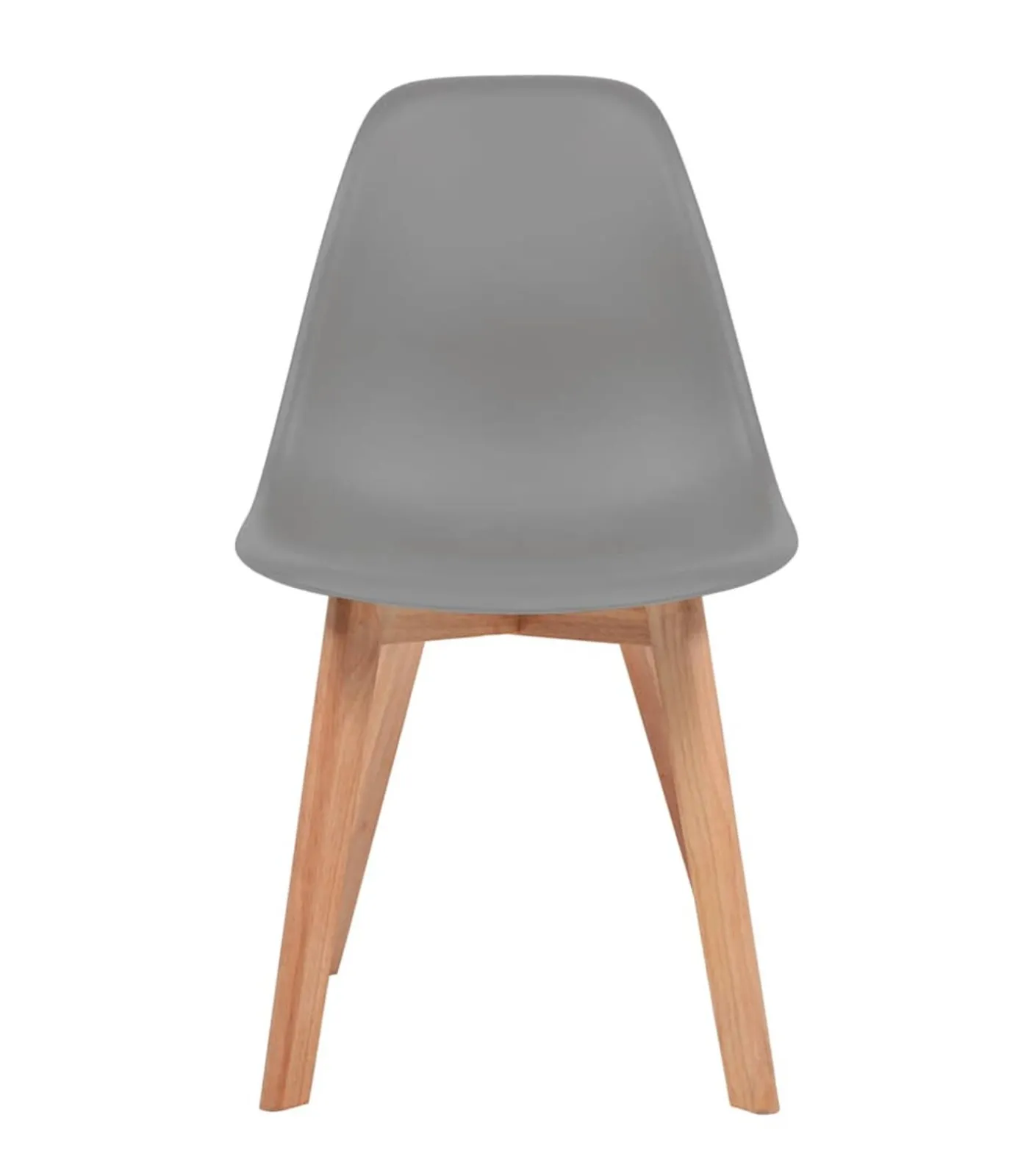 vidaXL Eetkamerstoelen 2 st kunststof grijs