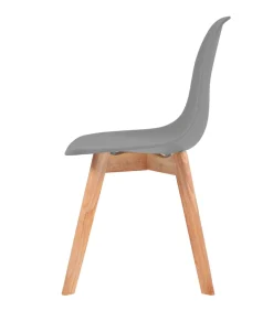 vidaXL Eetkamerstoelen 2 st kunststof grijs