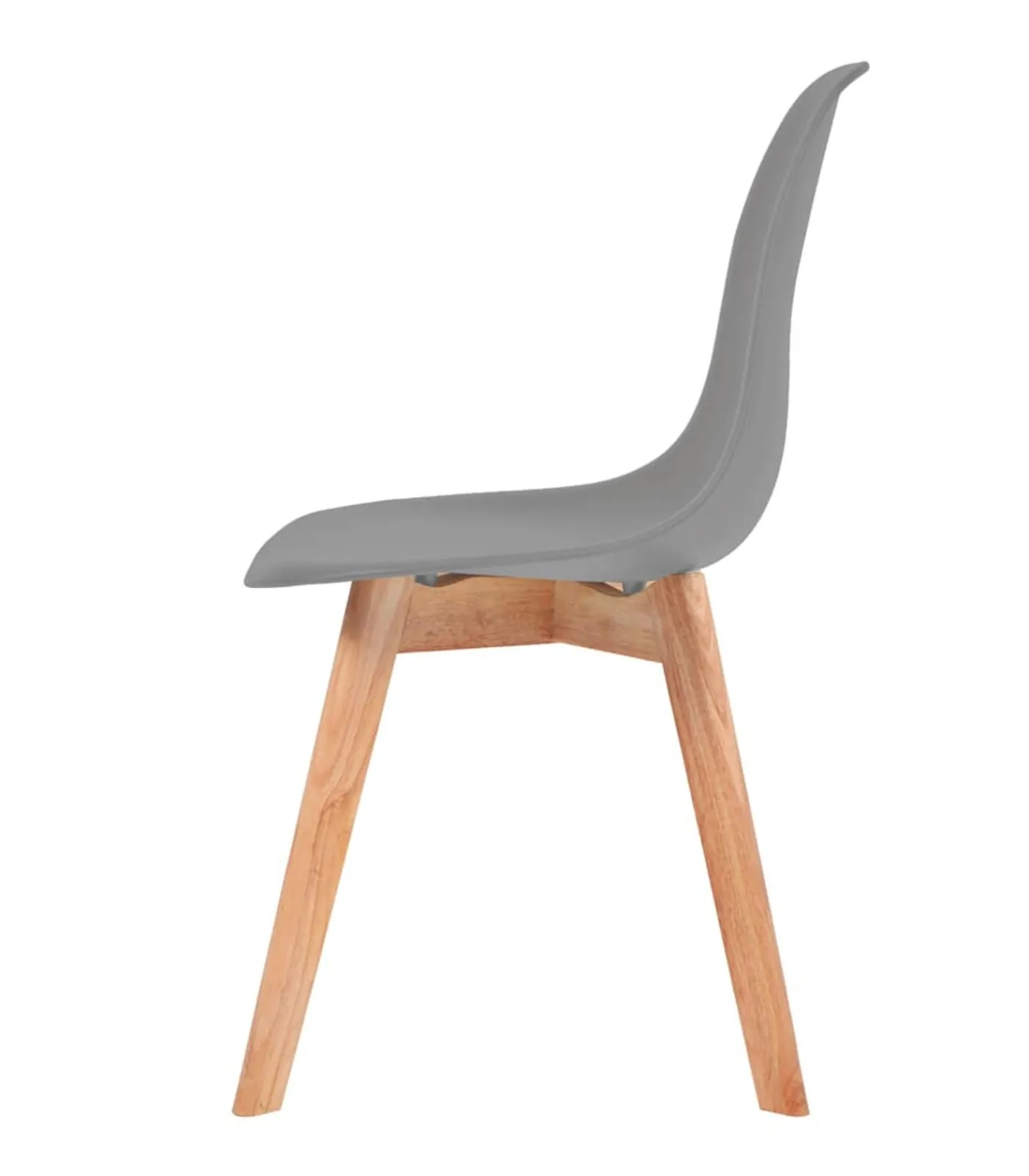 vidaXL Eetkamerstoelen 2 st kunststof grijs
