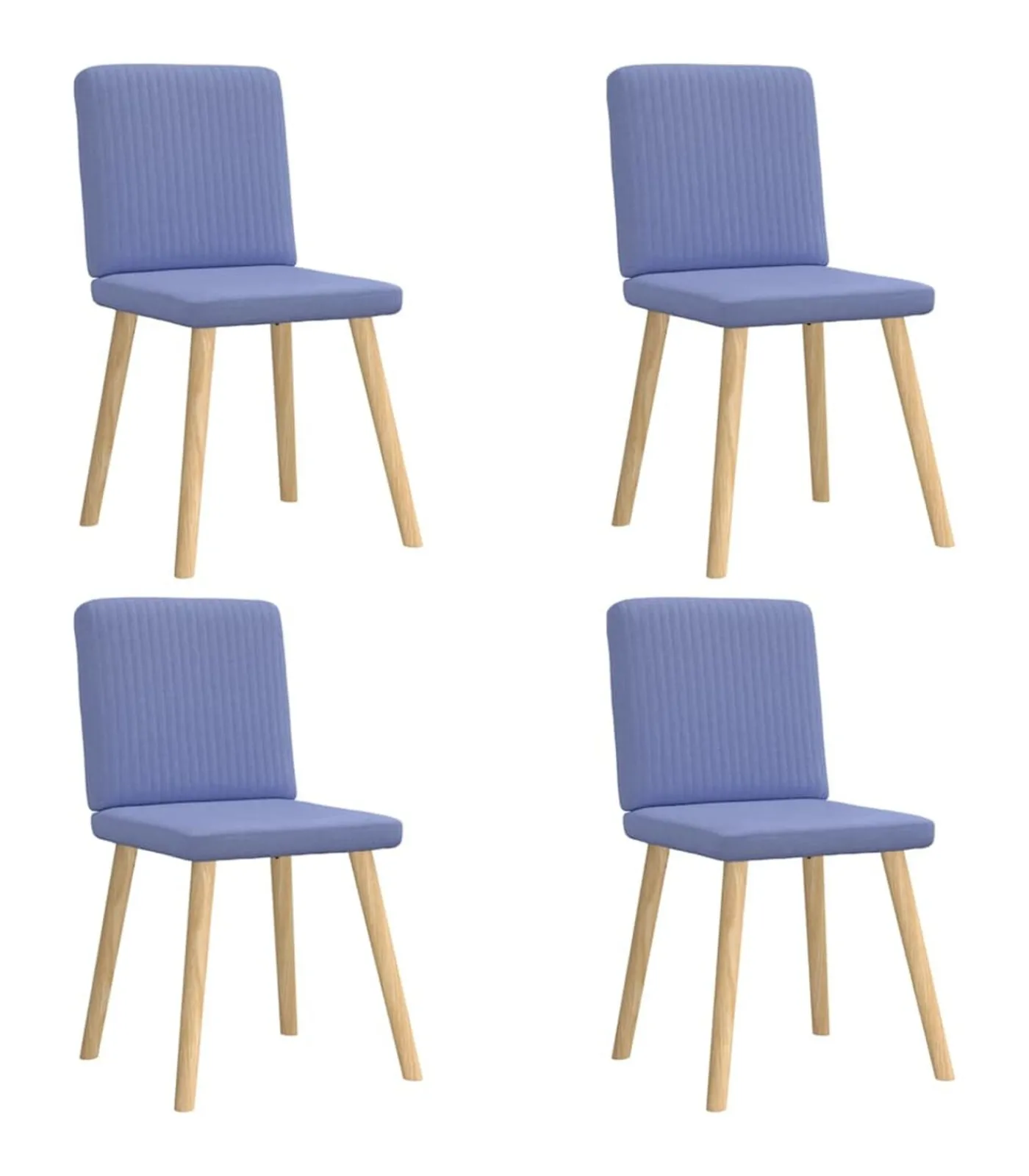 Best Eetkamerstoelen 4 st stof jeansblauw Stoelen