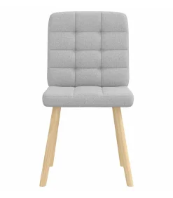 Outlet Eetkamerstoelen 2 st stof wolk grijs Stoelen