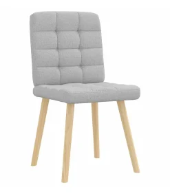 Outlet Eetkamerstoelen 2 st stof wolk grijs Stoelen
