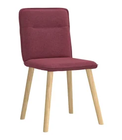 Eetkamerstoelen 4 st stof wijnrood Stoelen