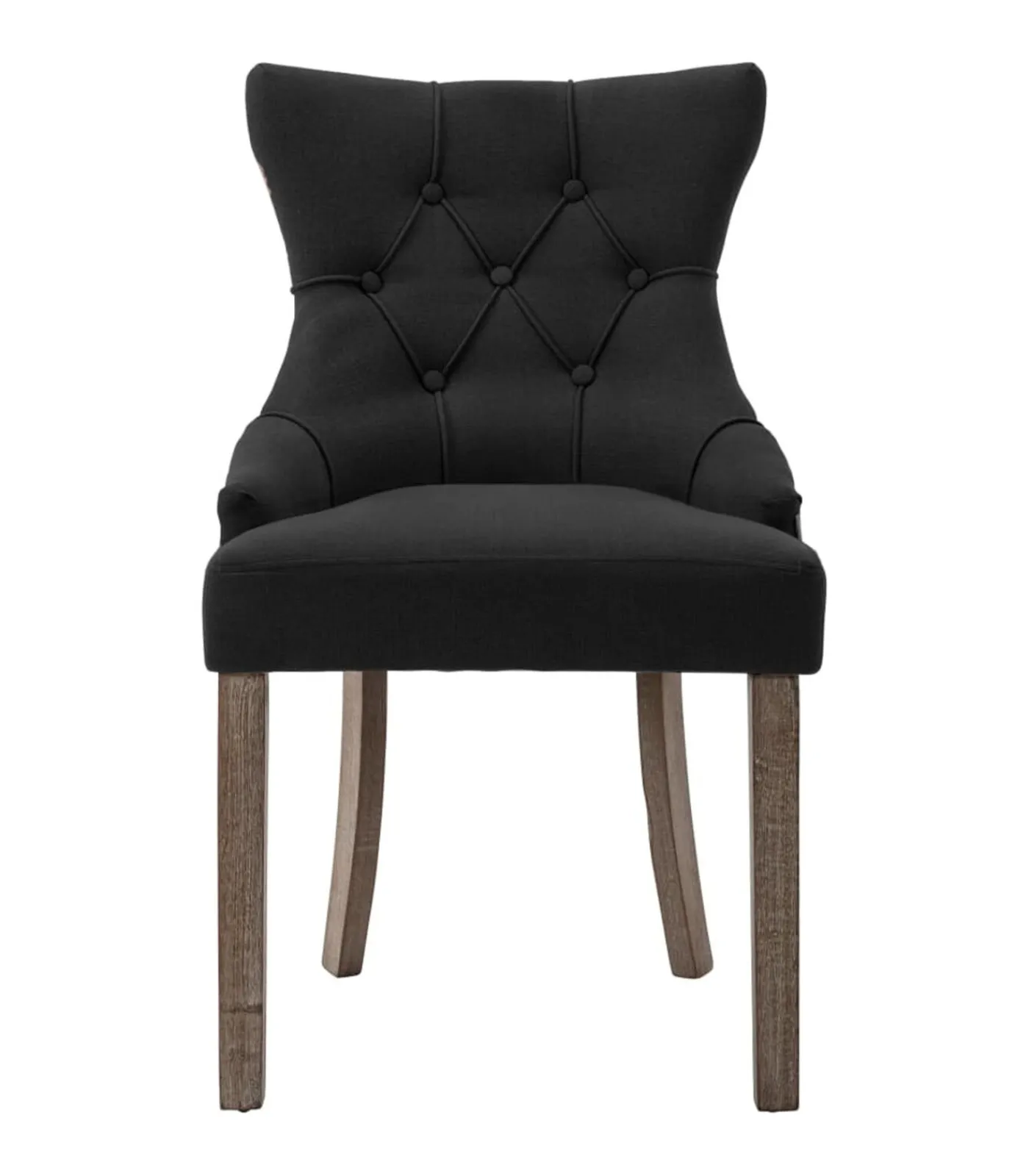 Clearance Eetkamerstoelen 6 st stof zwart Stoelen