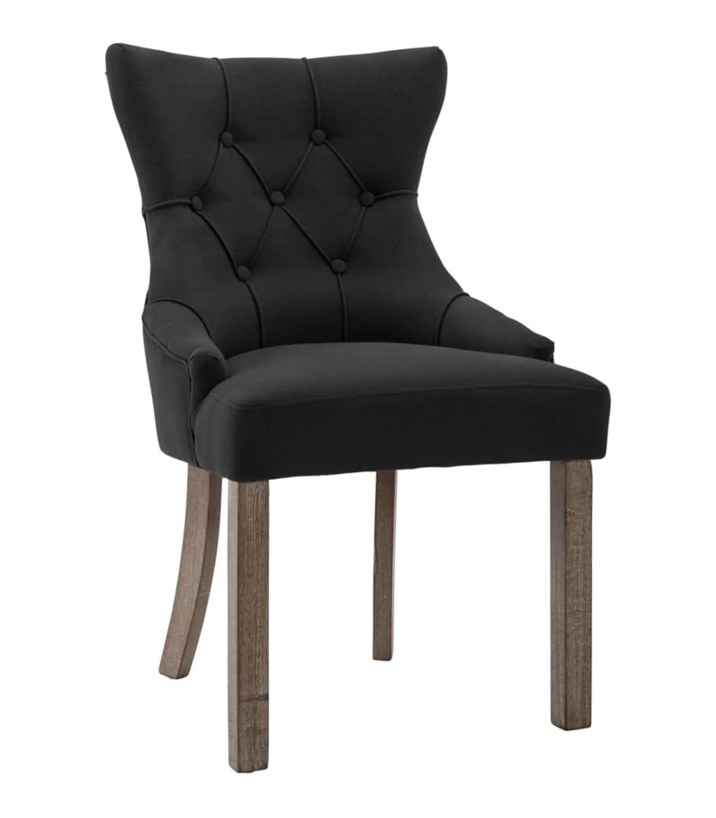 Clearance Eetkamerstoelen 6 st stof zwart Stoelen