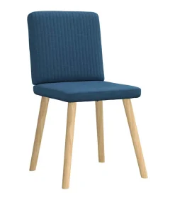 vidaXL Eetkamerstoelen 6 st stof blauw
