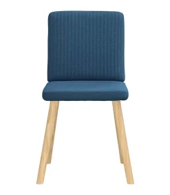 vidaXL Eetkamerstoelen 6 st stof blauw