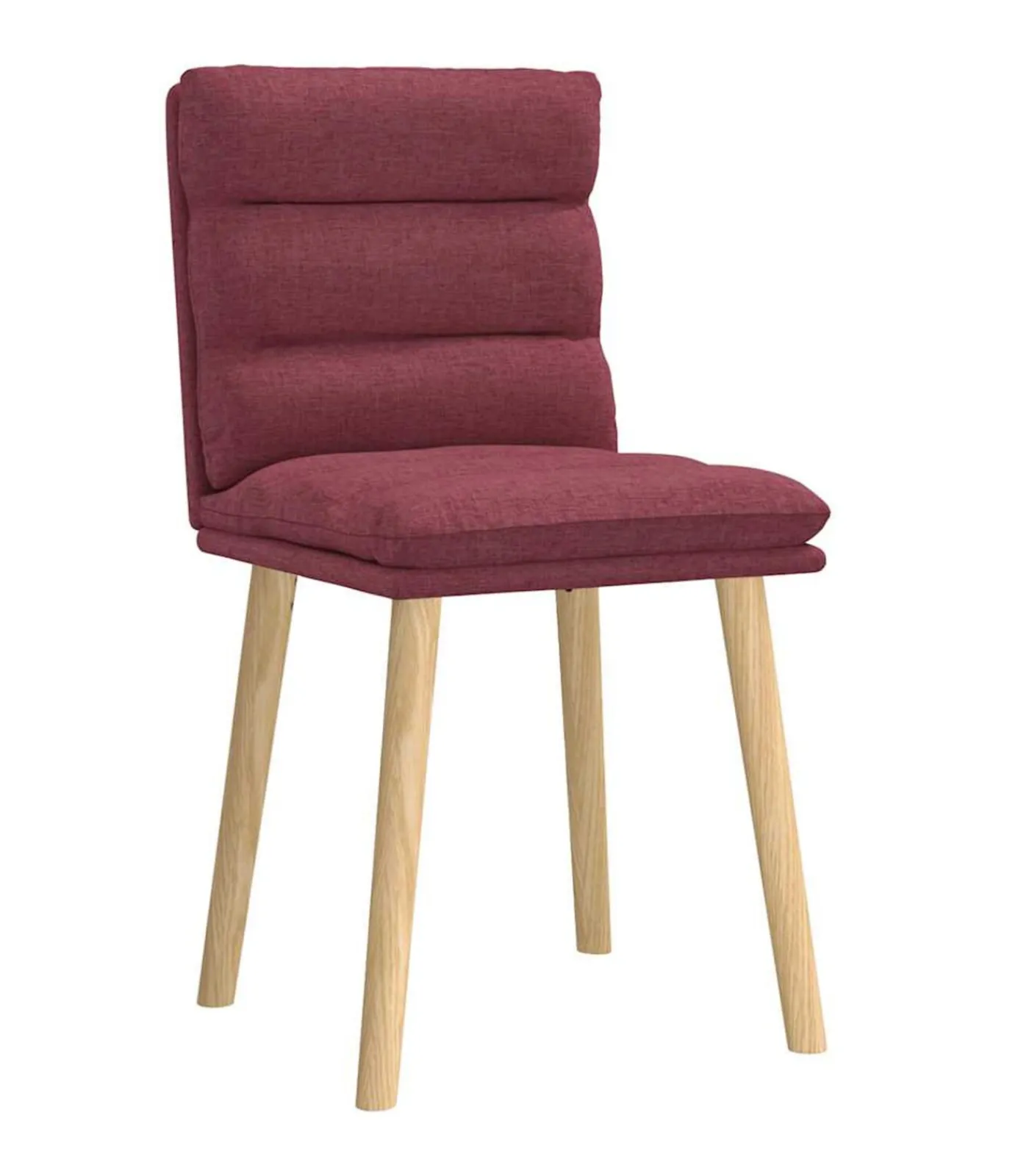 vidaXL Eetkamerstoelen 2 st stof wijnrood