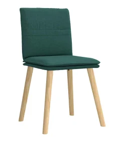 vidaXL Eetkamerstoelen 6 st stof donkergroen