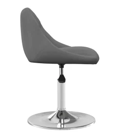 vidaXL Eetkamerstoelen draaibaar 6 st fluweel donkergrijs