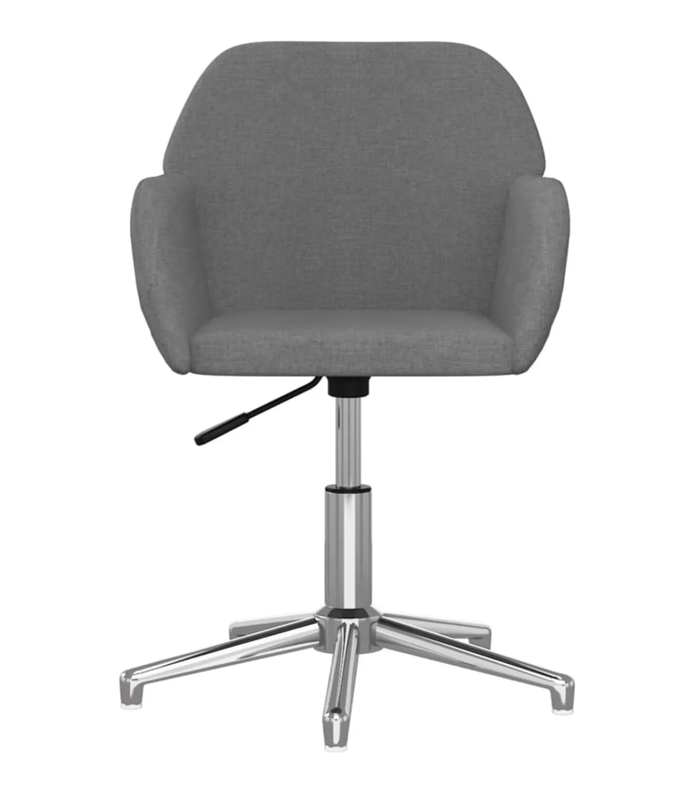 vidaXL Eetkamerstoelen draaibaar 2 st stof lichtgrijs