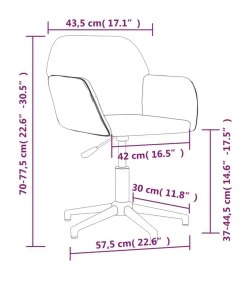 vidaXL Eetkamerstoelen draaibaar 2 st stof lichtgrijs