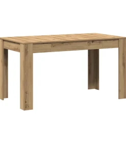 vidaXL Eettafel 140x74,5x76 cm bewerkt hout artisanaal eikenkleurig
