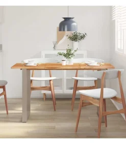 New Eettafel 140x70x76 cm massief acaciahout Tafels