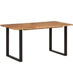 vidaXL Eettafel 154x80x76 cm massief acaciahout