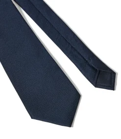 Hot Effen blauwe stropdas van zijde met -logo Heren Kostuums & Blazers