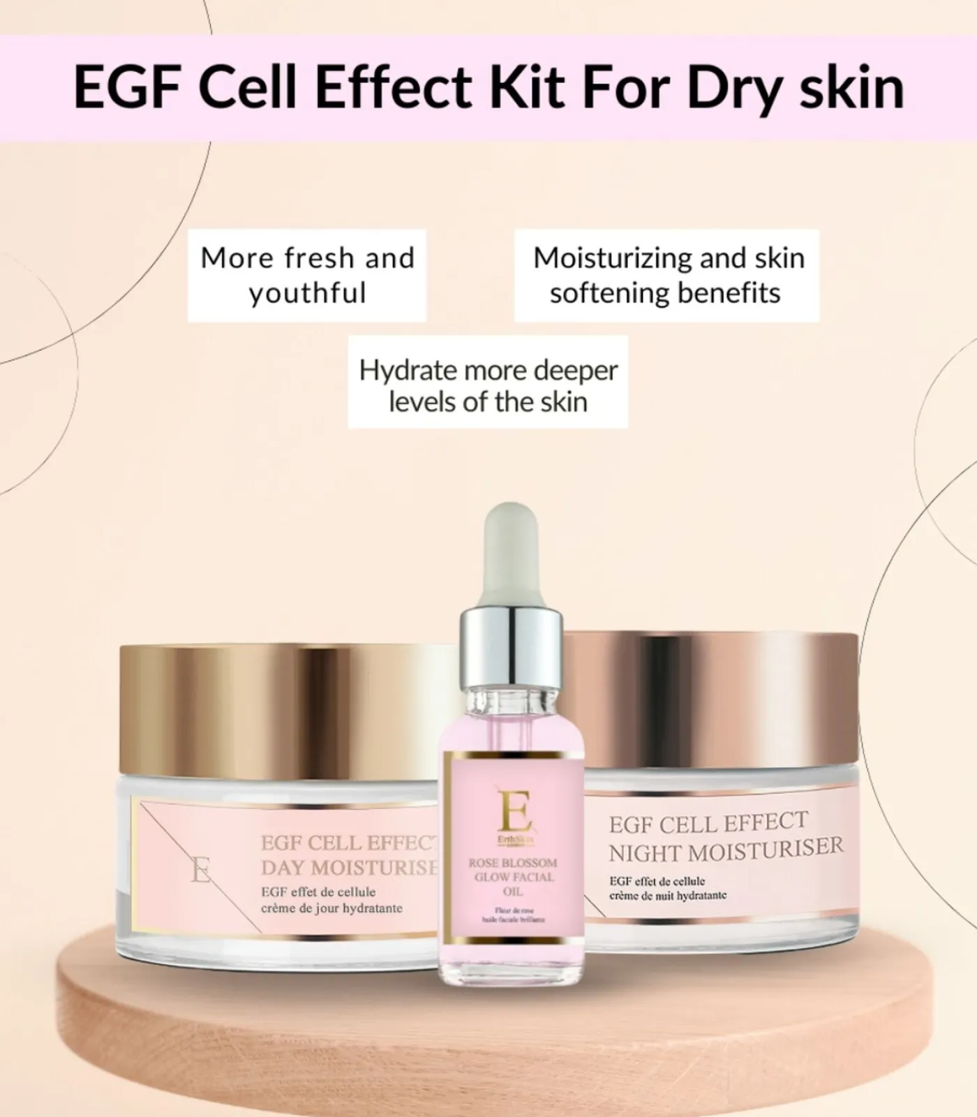 Discount EGF Dag Moisturizer + EGF Nacht Moisturier + Rozenbloesem Gezichtsolie Gezicht Sets