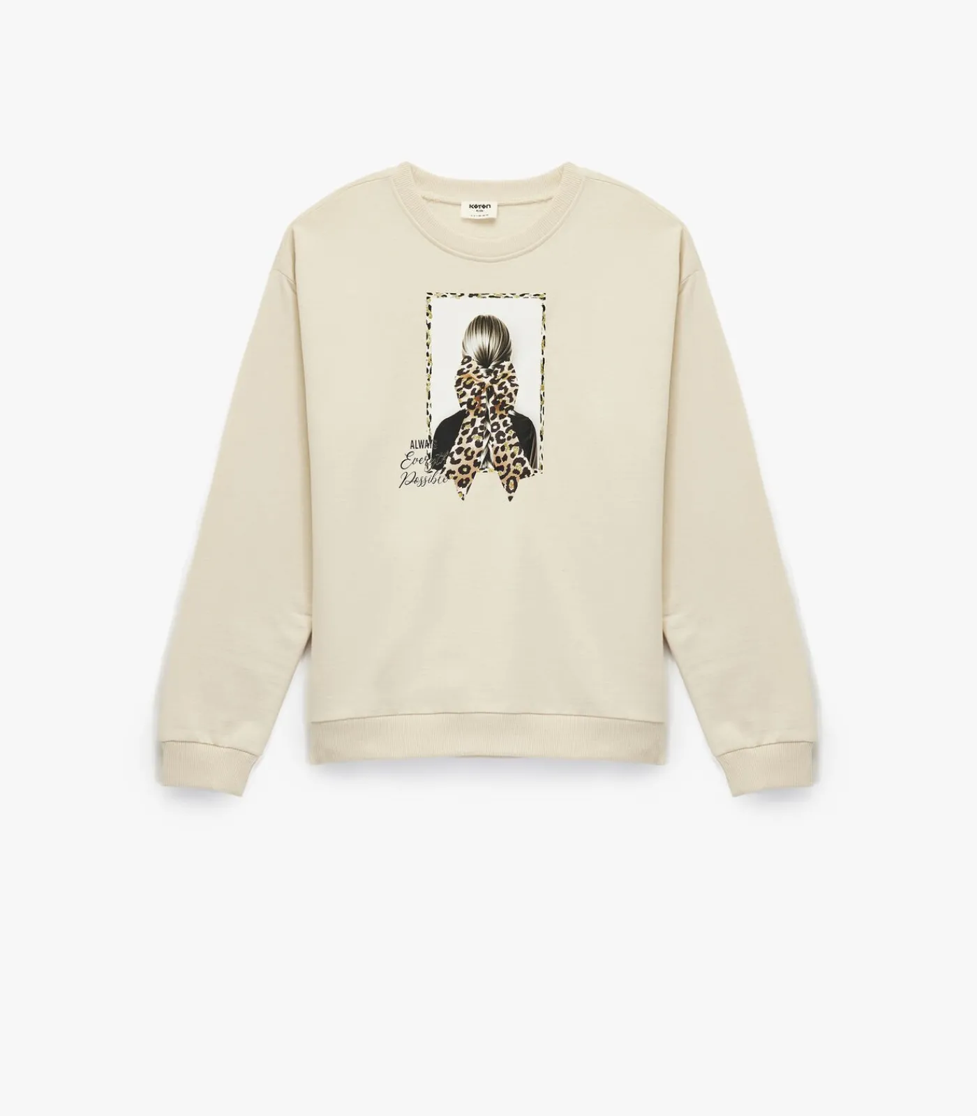 Sale Ekru Meisjes Sweatshirt Lange Mouwen Ronde Hals Katoen Kinderen Truien & Cardigans