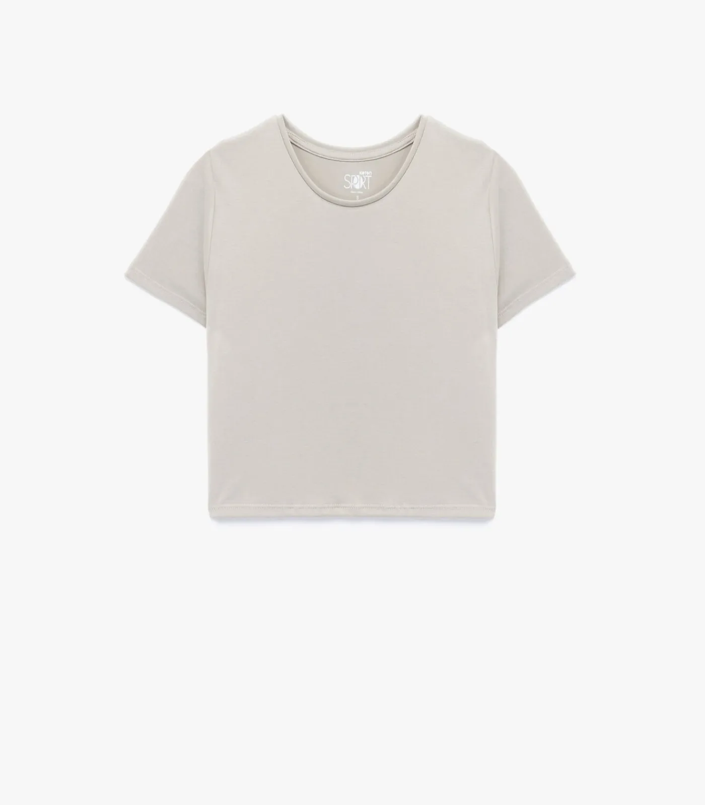 Hot Ekru T-shirt Modal Korte Mouwen Ronde Hals DAMES T-Shirts & Tops