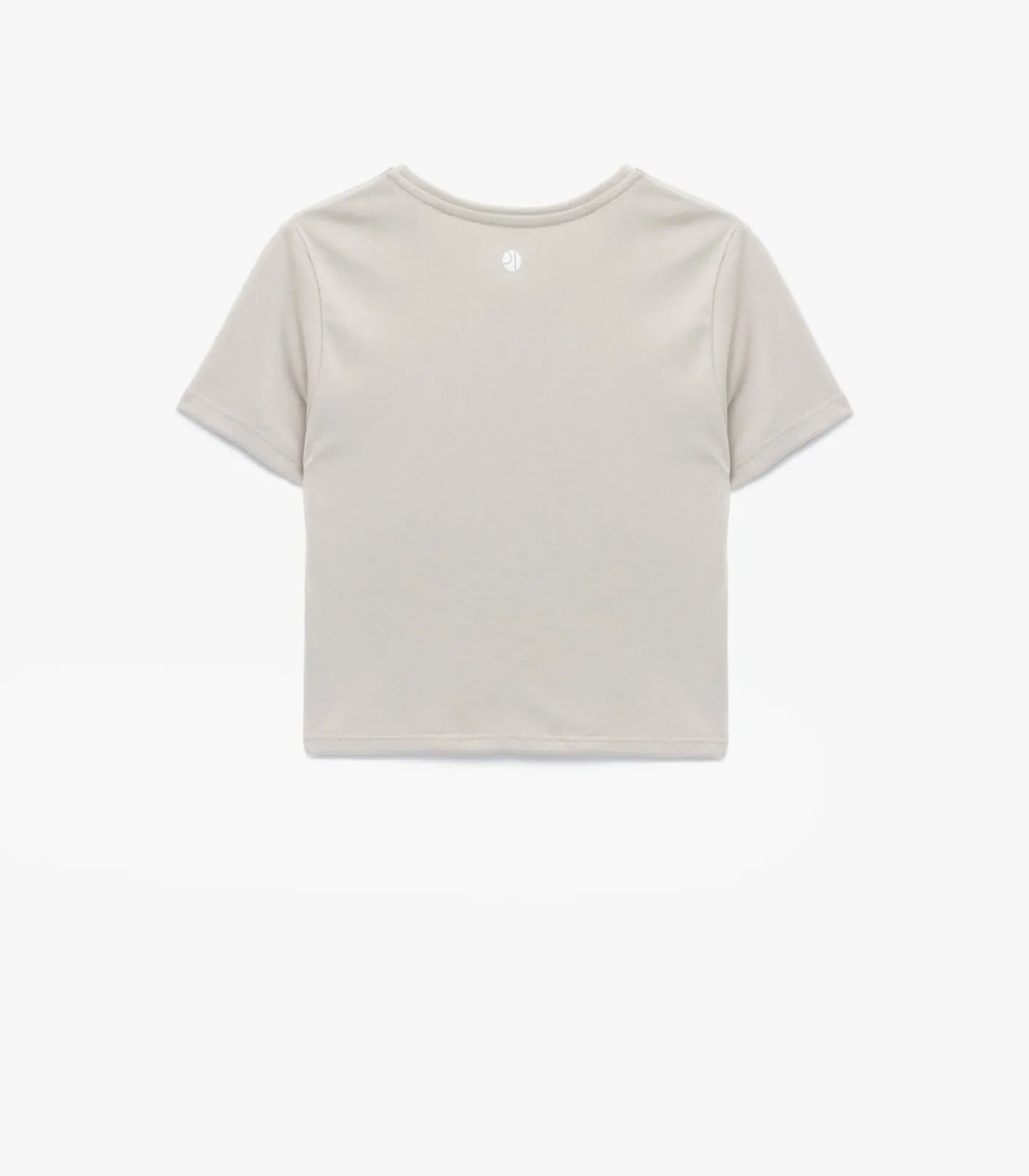 Hot Ekru T-shirt Modal Korte Mouwen Ronde Hals DAMES T-Shirts & Tops