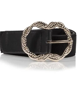 Elastische damesriem zwart DAMES Riemen