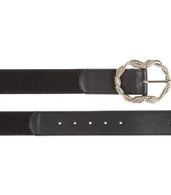 Elastische damesriem zwart DAMES Riemen