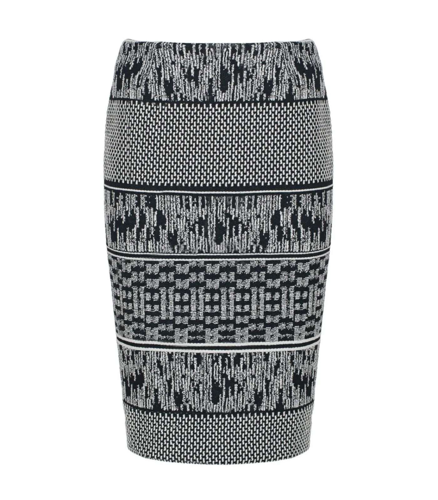 DAMES Conquista Elastische Gabardine-kokerrok tot onder de knie met luipaardprint