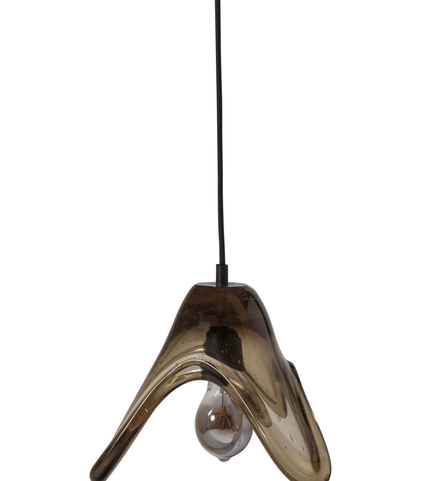 WOOOD Elle Hanglamp Groot - Glas - Groen - 17x25x22