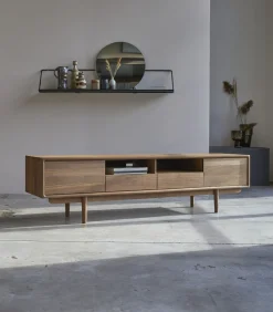 Clearance Ellie - Tv-meubel van massief notenhout 180 cm Meubels