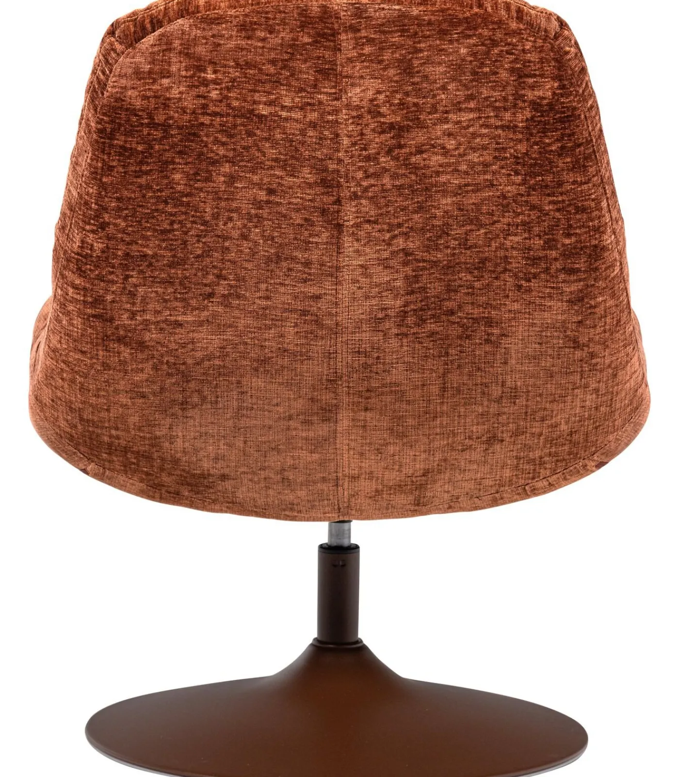 Outlet Elvi Draaifauteuil - Chenille Structuur - Roestbruin - 81x73x84 Zetels
