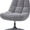 Best Elvi Draaifauteuil - Chenille Structuur - Lichtgrijs - 81x73x84 Zetels