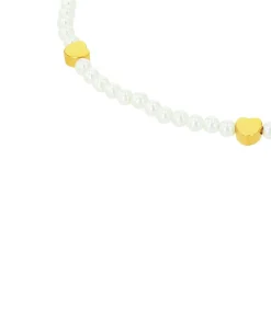 Clearance Enkelband voor dames, roestvrij staal, glaskraal | hartje DAMES Armbanden