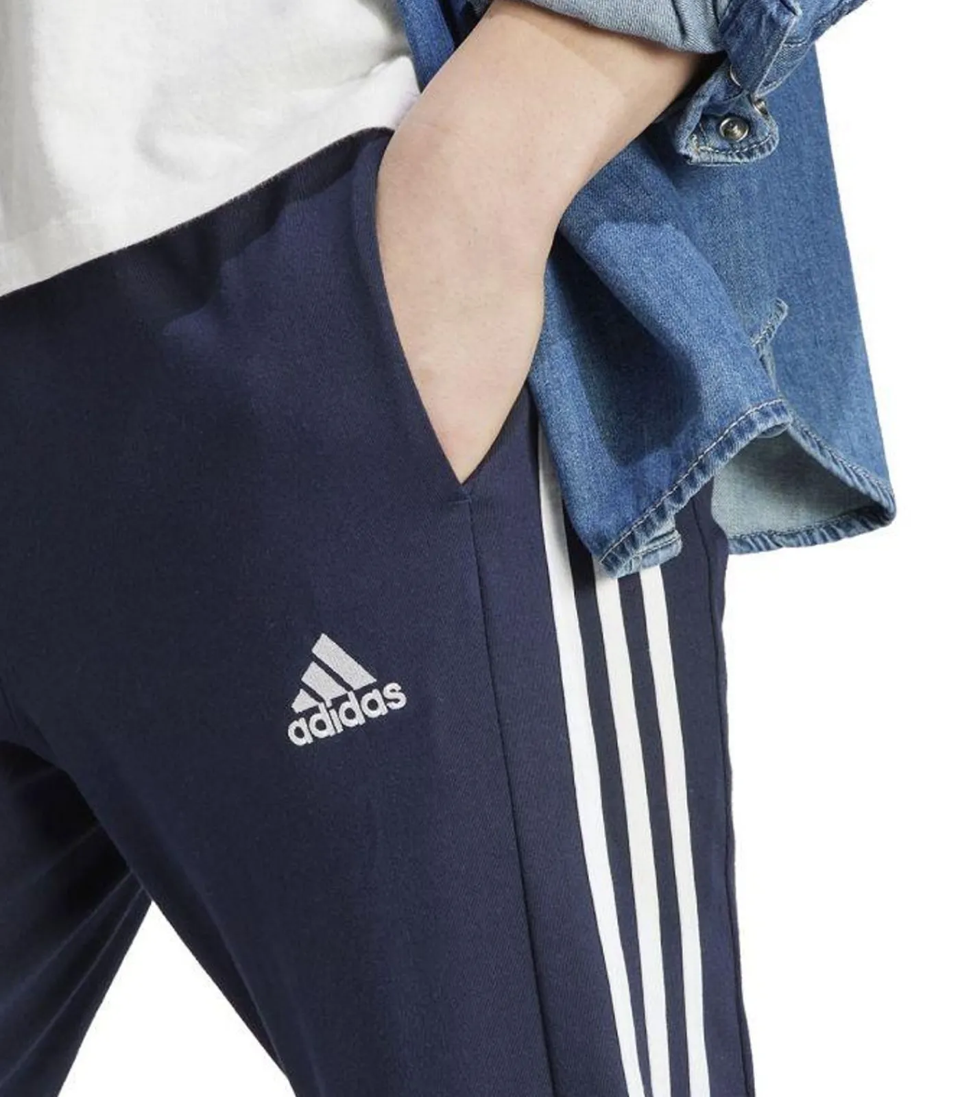 Heren Adidas ESSENTIALS - Joggingbroek - Marineblauw