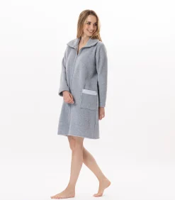 Hot ESSENTIEL H54A fleece kamerjas met ritssluiting DAMES Badjassen