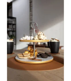 Jay Hill Etagere Marmer Goud 2-Laags