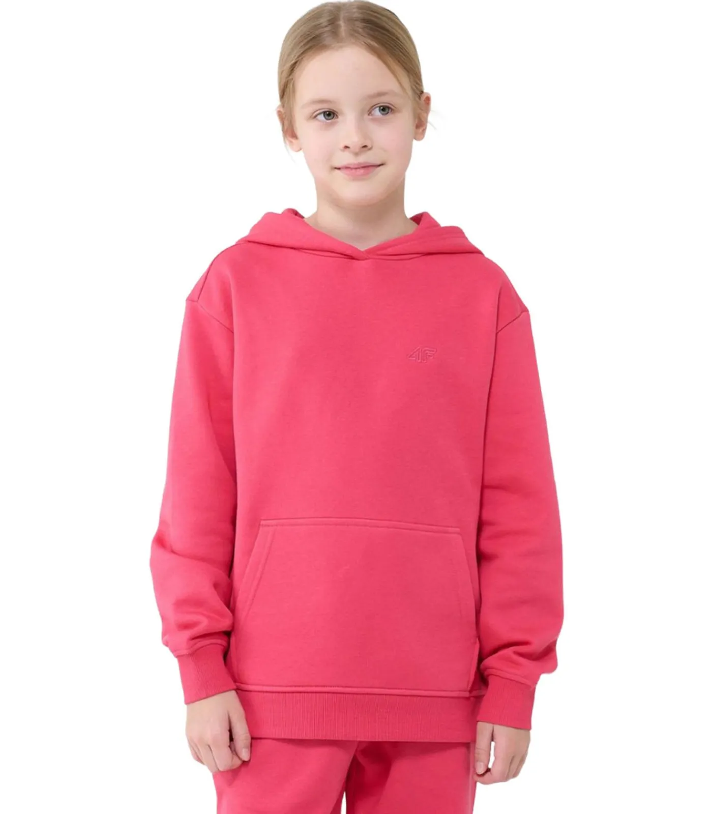 Discount F1854 - Trui met kap - Roze Kinderen Truien & Cardigans