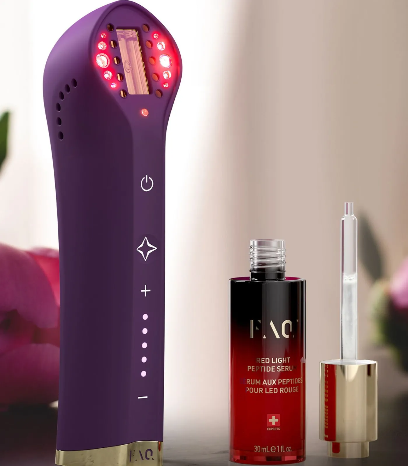 FOREO FAQ 501 Rood LED Gezichtslicht – Geavanceerd Schoonheidslicht voor het Verfijnen van de Huid