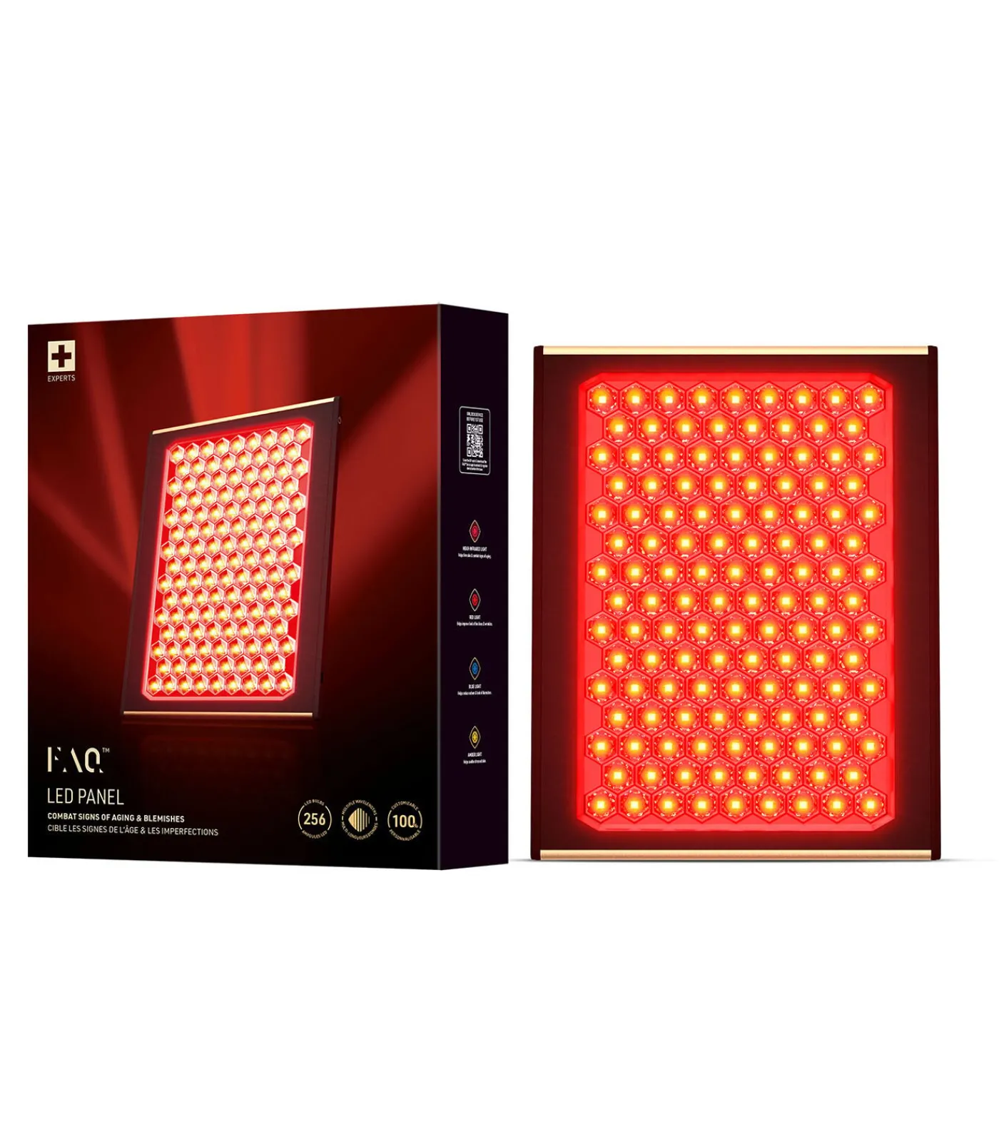 FOREO FAQ LED Paneel – Draagbare Rood en Infrarood Lichtlamp voor Huid en Welzijn