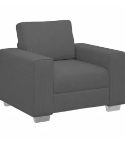 vidaXL Fauteuil 60 cm corduroy stof donkergrijs