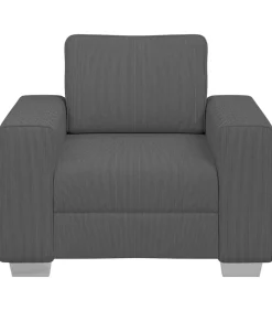 vidaXL Fauteuil 60 cm corduroy stof donkergrijs