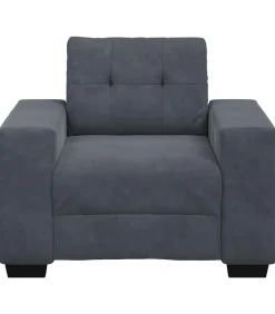 vidaXL Fauteuil 60 cm fluweel donkergrijs