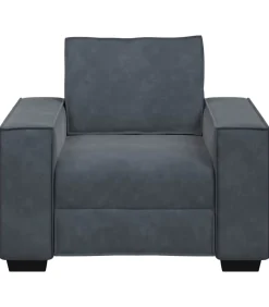 vidaXL Fauteuil 60 cm fluweel donkergrijs