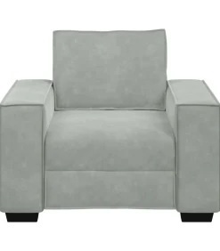 vidaXL Fauteuil 60 cm fluweel lichtgrijs