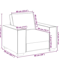 vidaXL Fauteuil 60 cm fluweel lichtgrijs